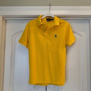 Men's Polo Ralph Lauren Yellow Custom Slim Fit Polo Shirt Size Small